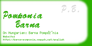 pomponia barna business card